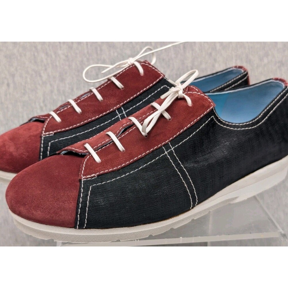 Thierry Rabotin Black & Burgandy Womens US 9 / EU 39.5 Sneakers Dress Shoes